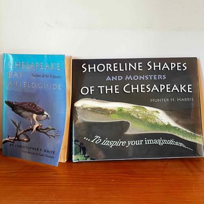 Sale Photo Thumbnail #1367: Signed Christopher White 1987 Chesapeake Bay Nature Of The Estuary, Signed Hunter Harris Shoreline Shapes And Monsters Of The Chesapeake Bay
