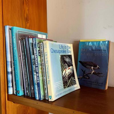 Sale Photo Thumbnail #1370: Signed Christopher White 1987 Chesapeake Bay Nature Of The Estuary, Signed Hunter Harris Shoreline Shapes And Monsters Of The Chesapeake Bay