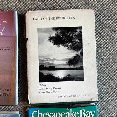 Sale Photo Thumbnail #1377: Signed John Robertson 1965 "Land Of The Evergreen" And Signed Tom Horton & Ian Plant "Chesapeake Bay Of Light"