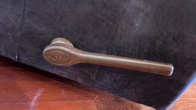 LIKE NEW BROWN SUEDE MATERIAL, REALLY NICE CHAIR