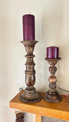 ARTWORK BY B. SCHWARTZ , CANDLE HOLDERS AND ACCENT DECOR