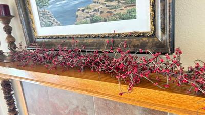 ARTWORK BY B. SCHWARTZ , CANDLE HOLDERS AND ACCENT DECOR