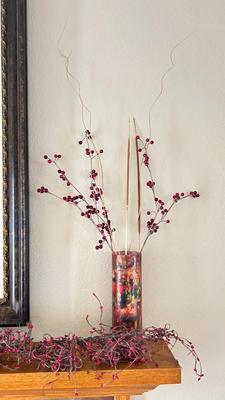 ARTWORK BY B. SCHWARTZ , CANDLE HOLDERS AND ACCENT DECOR