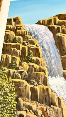 ARTWORK BY B. SCHWARTZ , CANDLE HOLDERS AND ACCENT DECOR