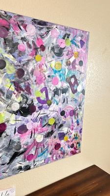 LARGE PASTEL ABSTRACT PAINTING