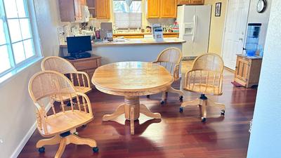 DINING ROOM TABLE AND CHAIRS