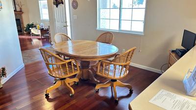 DINING ROOM TABLE AND CHAIRS