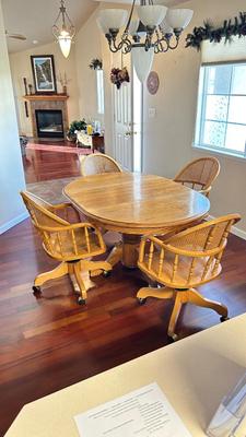 DINING ROOM TABLE AND CHAIRS