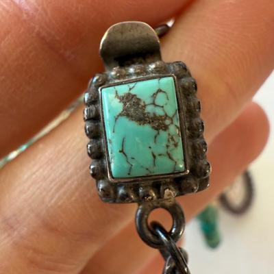 Turquoise Jewelry with Amber & Pearls (K-HS)