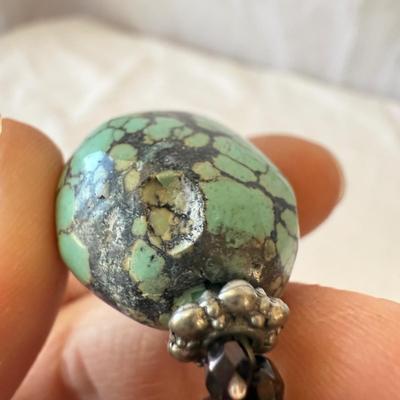 Turquoise Jewelry with Amber & Pearls (K-HS)