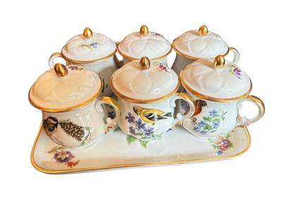 Decor - China - Limoges Pot de Creme w/ birds