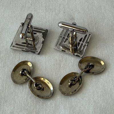 Unique Cuff Link & Tie Clip Collection with Jewelry Box (K-HS)