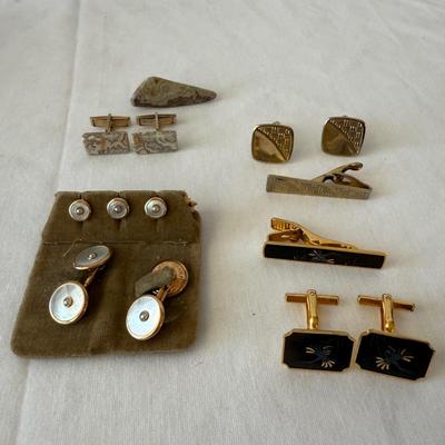 Unique Cuff Link & Tie Clip Collection with Jewelry Box (K-HS)