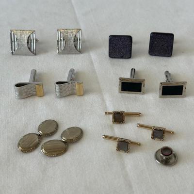 Unique Cuff Link & Tie Clip Collection with Jewelry Box (K-HS)