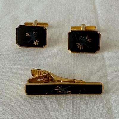 Unique Cuff Link & Tie Clip Collection with Jewelry Box (K-HS)