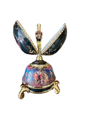 Decor Nutcracker Suite Marche Music Box Egg in Faberge Style