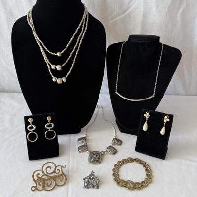 Gold & Silver Necklaces, Earrings, & More (K-HS)