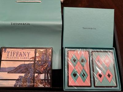 Tiffany Playing Cards -New in Box - 2nd set show Tiffany Stained glass ( for gift giving)