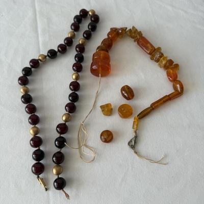 Beaded Necklaces with Coral, Lapis, Amber, & More (K-HS)