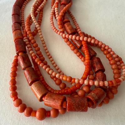 Beaded Necklaces with Coral, Lapis, Amber, & More (K-HS)
