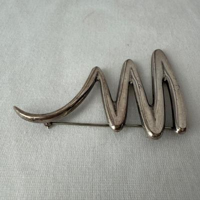 Tiffany & Co. Picasso Sterling Zig Zag Brooch (K-HS)