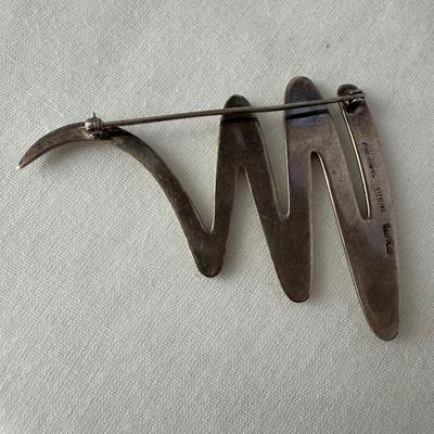 Tiffany & Co. Picasso Sterling Zig Zag Brooch (K-HS)