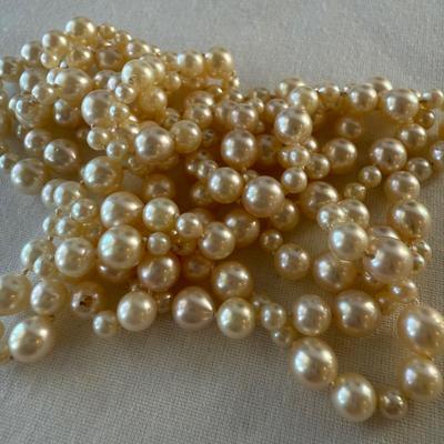 Five Pearl Necklaces with 10K Clasp (K-HS)