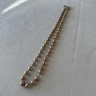 Five Pearl Necklaces with 10K Clasp (K-HS)