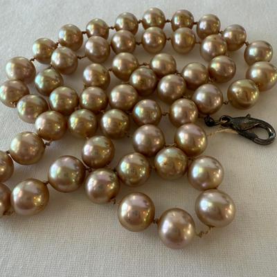 Five Pearl Necklaces with 10K Clasp (K-HS)