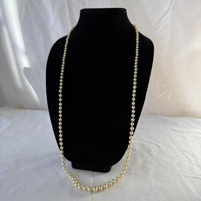 Five Pearl Necklaces with 10K Clasp (K-HS)
