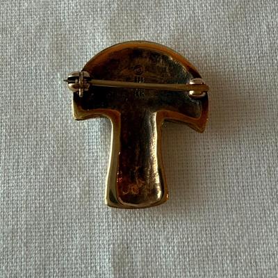 14K Gold Mushroom Pin (K-HS)