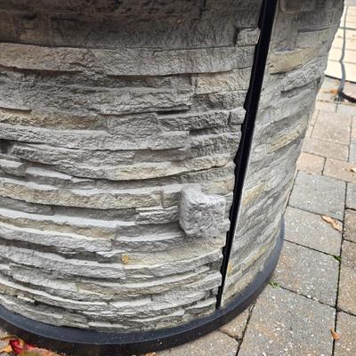 LOT 284: Propane Firepit and Two Metal Benches