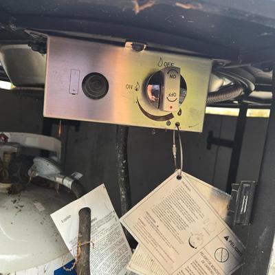 LOT 284: Propane Firepit and Two Metal Benches