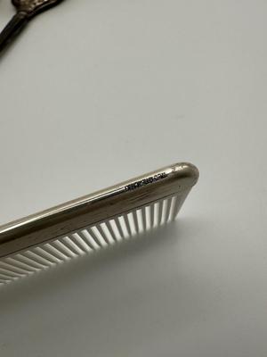 Sterling Silver Vanity Brush and Comb Set