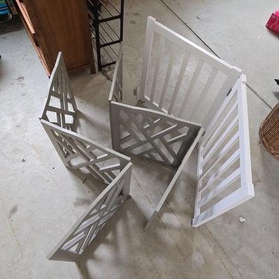 LOT 290G: Three Freestanding Wooden Pet Gates