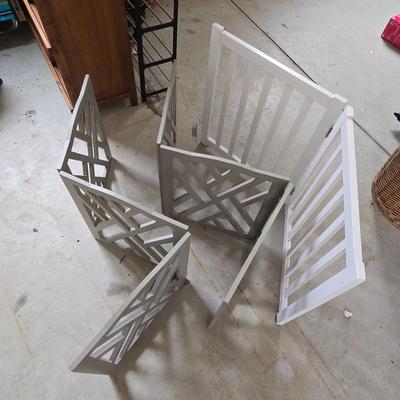 LOT 290G: Three Freestanding Wooden Pet Gates