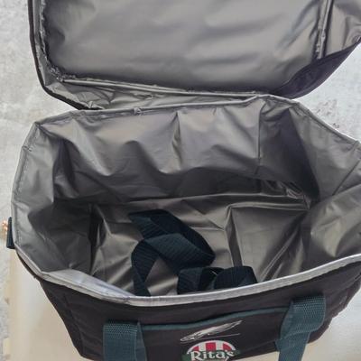 LOT 291G: Giant Tumble Tower Stacking Game, Igloo Cooler with Wheels and Handle, and Small Soft Cooler