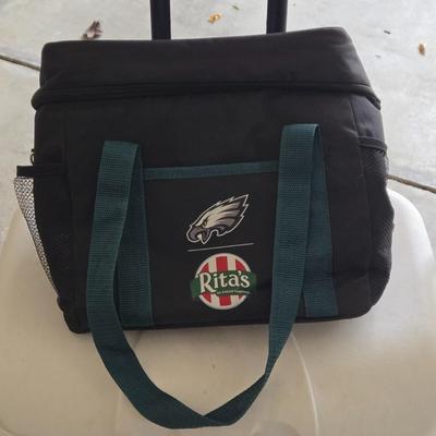 LOT 291G: Giant Tumble Tower Stacking Game, Igloo Cooler with Wheels and Handle, and Small Soft Cooler