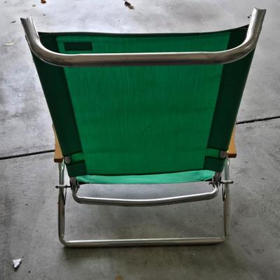 LOT 292G: Two Beach Chairs and Small Low Table