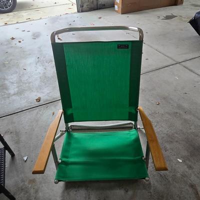 LOT 292G: Two Beach Chairs and Small Low Table