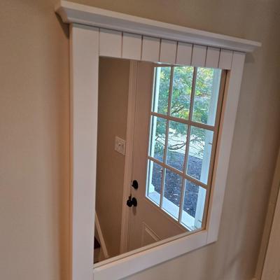 LOT 296K: Hallway Table, Mirror, Coat Rack, and Key and Mail Holder