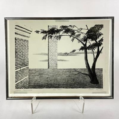 Sale Photo Thumbnail #1525: Has some stains see photos. bottom left glass is broken
Measures: 16.5" wide x 12.5" high