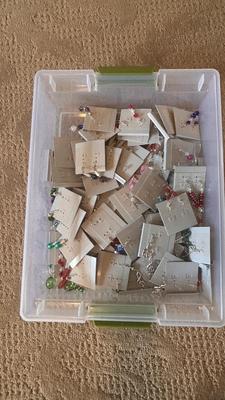 LARGE LOT OF PIERCED EARRINGS
