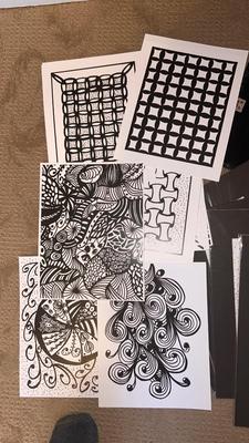 A CASE FULL OF ACRYLIC PAINT, BRUSHES & ART PAPER