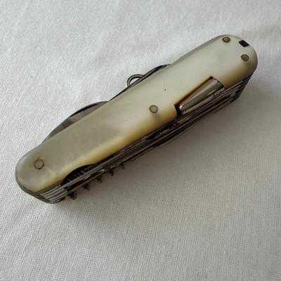 Gentlemen’s Accessories including Mother of Pearl Pocket Knife, Elgin Watch, & More (DR-HS)