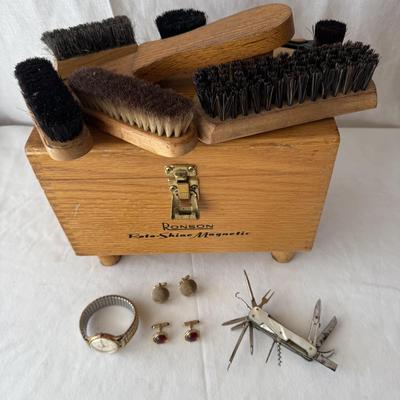 Gentlemen’s Accessories including Mother of Pearl Pocket Knife, Elgin Watch, & More (DR-HS)