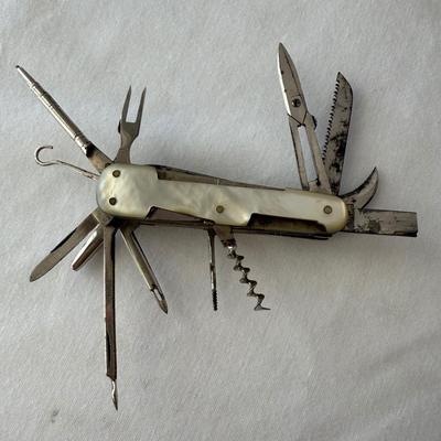 Gentlemen’s Accessories including Mother of Pearl Pocket Knife, Elgin Watch, & More (DR-HS)