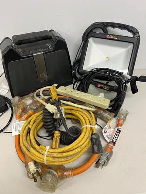 LOT 87: Electric Cables, Lights and Speaker