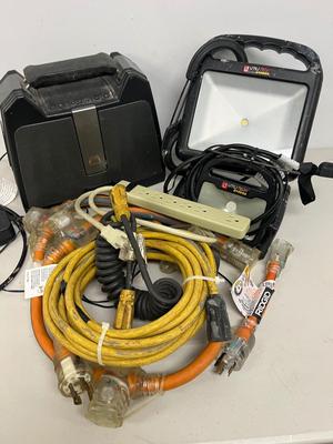 LOT 87: Electric Cables, Lights and Speaker