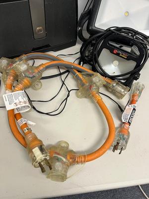 LOT 87: Electric Cables, Lights and Speaker